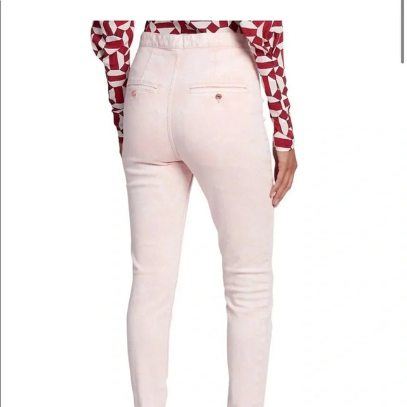 Isabel Marant Nikino High Waist Ankle Tie Skinny Light Pink Jeans Size 6 - Picture 4 of 13